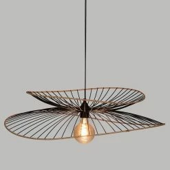 Offres ⭐ Suspension métal et rotin Alara D69 Atmosphera - Noir 👏 -Optonica Soldes 3560237548821 4