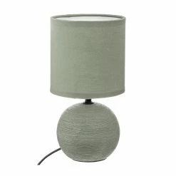 Meilleure affaire 😉 Atmosphera Lampe en Céramique Pied Boule striée Vert Kaki H 24.5 cm 🎉 -Optonica Soldes 3560237586182 1