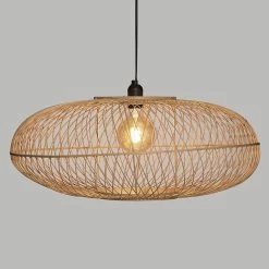 Nouveau ✨ Suspension bambou D60 Loren Atmosphera turel clair 🌟 -Optonica Soldes 3560237586205 3