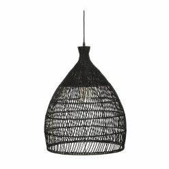 Sortie 🛒 Atmosphera Luminaire Suspension en Rotin noir D 49 cm 🔥