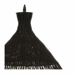 Sortie 🛒 Atmosphera Luminaire Suspension en Rotin noir D 49 cm 🔥 -Optonica Soldes 3560237586212 3