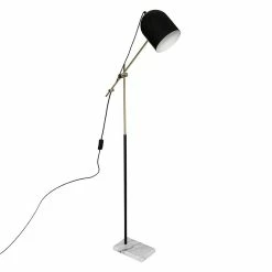 Bon marché 🤩 Lampadaire articulé Suite noir et doré Atmosphera - Noir ✔️