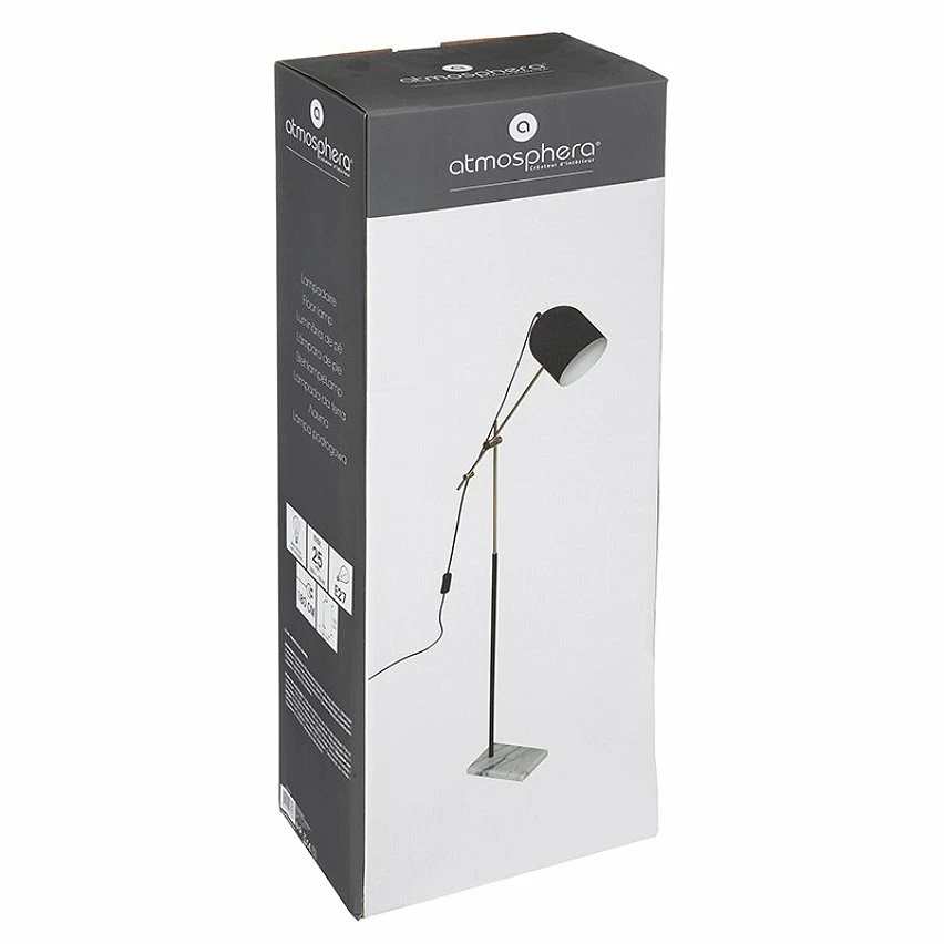 Bon marché 🤩 Lampadaire articulé Suite noir et doré Atmosphera - Noir ✔️ 4 Bon marché 🤩 Lampadaire articulé Suite noir et doré Atmosphera - Noir ✔️ – Image 4