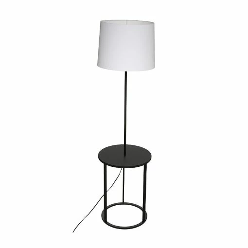 Nouveau 🎁 Atmosphera Lampadaire en Métal Noir avec tablette H 149 cm ✔️ -Optonica Soldes 3560237586366 1