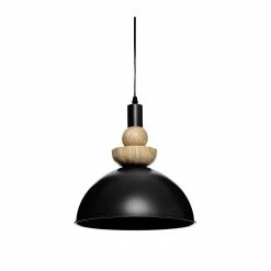 Sortie ✨ Atmosphera Luminaire Suspension en Métal Bleu et Bois D 31 cm 🔔