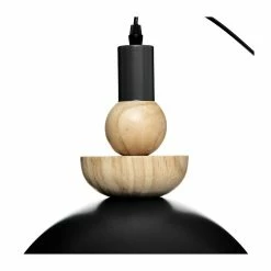 Sortie ✨ Atmosphera Luminaire Suspension en Métal Bleu et Bois D 31 cm 🔔 -Optonica Soldes 3560237586434 3