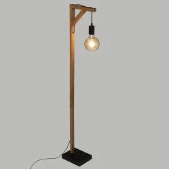 Sortie 😍 Lampadaire bois angle droit H148 Wild Atmosphera turel 🛒 -Optonica Soldes 3560237586519 3