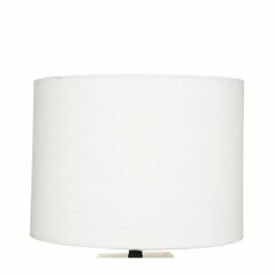 Meilleur prix ⌛ Atmosphera Lampe à poser en métal Noir et abat-jour Blanc H 46 cm 👏 -Optonica Soldes 3560237598703 3