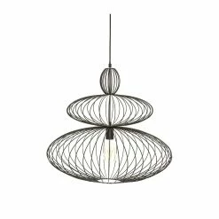 Tout neuf đ Atmosphera Luminaire Suspension en MĂ©tal Noir D 58 cm đ