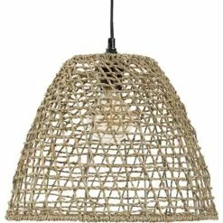 Sortie 🎉 Atmosphera Lampe Suspension Vintage "Cône" 33cm Naturel 🎉 -Optonica Soldes 3560238337370 2