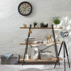 Offres 😉 Atmosphera Lampadaire Trépied en Métal & Bois "Ébor" 150cm Noir 🛒 -Optonica Soldes 3560238337509 4