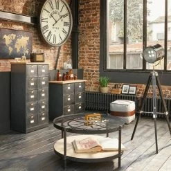 Offres 😉 Atmosphera Lampadaire Trépied en Métal & Bois "Ébor" 150cm Noir 🛒 -Optonica Soldes 3560238337509 5