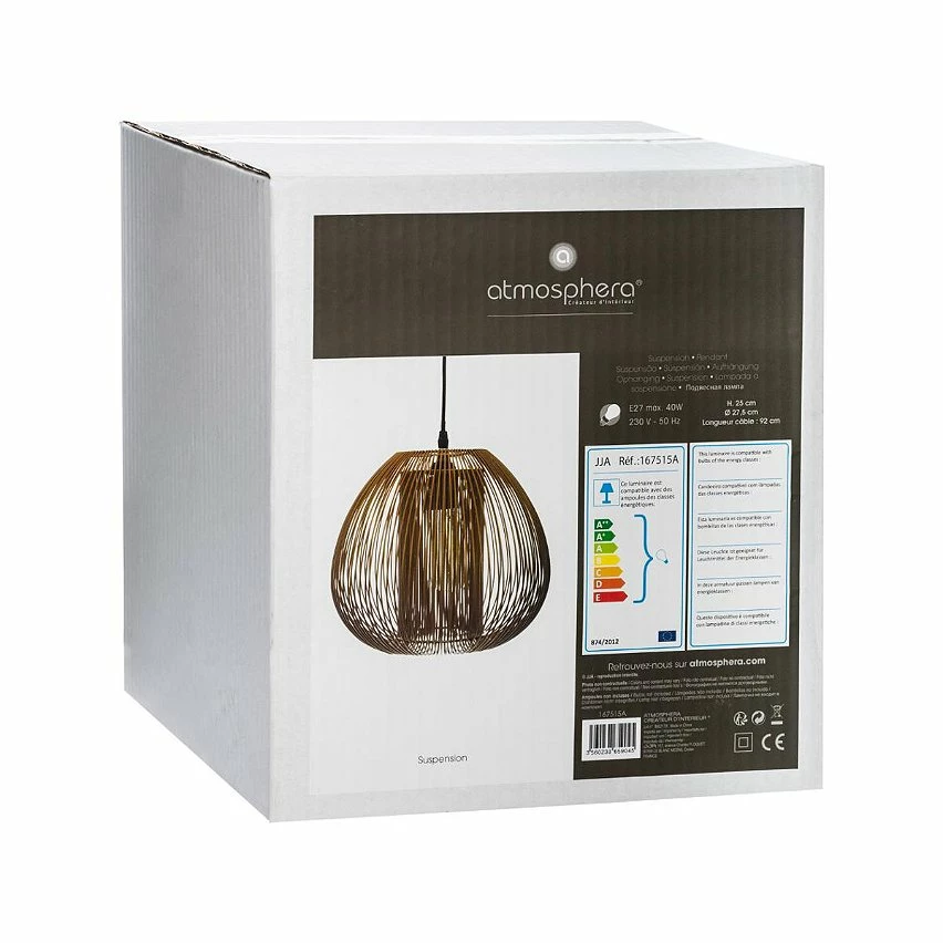 Tout neuf đ Atmosphera Suspension Design en MĂ©tal "Noda" 25cm Cuivre đ 3 Tout neuf đ Atmosphera Suspension Design en MĂ©tal "Noda" 25cm Cuivre đ â Image 3