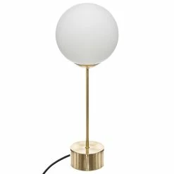 Grosses soldes 🧨 Atmosphera Lampe à poser Boule blanche et Base dorée H 43 cm 😀 -Optonica Soldes 3560238659755 4