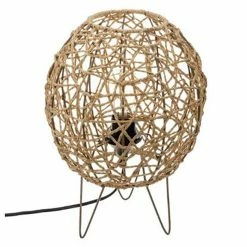 Le moins cher ✨ Atmosphera Lampe Boule à Poser "Raahe" 26cm Naturel ✨