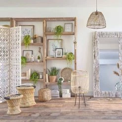 Meilleure vente ❤️ Atmosphera Lampadaire Trépied Bambou "Eads" 73cm Naturel 😉 -Optonica Soldes 3560238663042 3