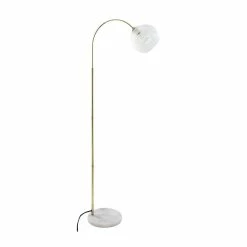 Le moins cher 👍 Atmosphera Lampadaire en Verre Pied en métal Base en Marbre H 150 cm 🧨