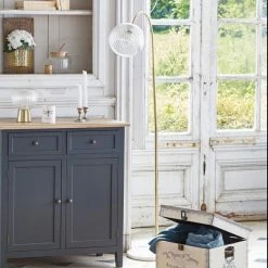 Le moins cher 👍 Atmosphera Lampadaire en Verre Pied en métal Base en Marbre H 150 cm 🧨 -Optonica Soldes 3560238665763 4