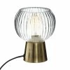 Le moins cher 🤩 Atmosphera Lampe à Poser en Verre "Laye" 19cm Or 🎁