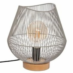 Offres ✨ Atmosphera Lampe à Poser Design en Métal "Jena" 28cm Gris ✔️ -Optonica Soldes 3560238704349 1