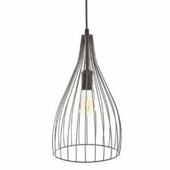 Vente flash 🧨 Atmosphera Lampe Suspension en Métal "Jolit" 37cm Noir 🛒