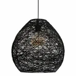 Vente flash ⌛ Atmosphera Lampe Suspension Design "Mona" 35cm Noir 🔥