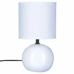 Meilleure affaire 😉 Atmosphera Lampe en Céramique Pied Boule striée Vert Kaki H 24.5 cm 🎉 -Optonica Soldes 3560239385264 2
