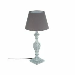 De gros 🛒 Lampe à poser en bois sculpté et patiné - Atmosphera 💯 -Optonica Soldes 3560239419976 1