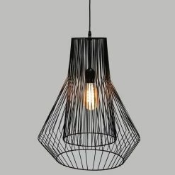 Grosses soldes ⌛ Atmosphera Lampe Suspension Métal "Fils" 35cm Noir ⌛ -Optonica Soldes 3560239689751 3