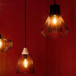 Grosses soldes ⌛ Atmosphera Lampe Suspension Métal "Fils" 35cm Noir ⌛ -Optonica Soldes 3560239689751 4