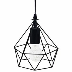 Coupon 😀 Atmosphera Lampe Suspension Métal "Fils" 22cm Noir 👏
