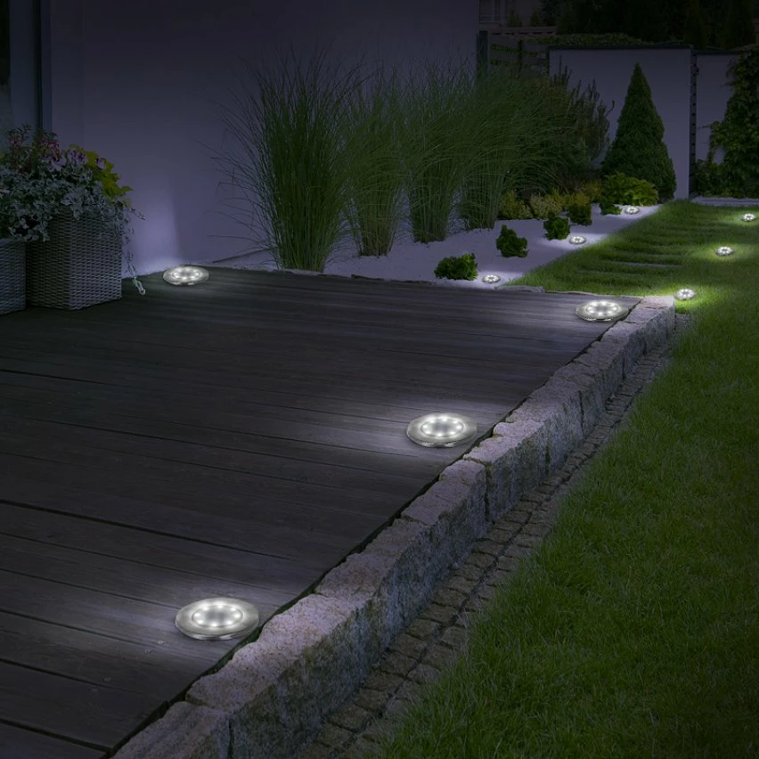 Meilleur prix 😀 IDMARKET Lot de 10 disques solaires à LED spots de jardin à planter 🧨 2 Meilleur prix 😀 IDMARKET Lot de 10 disques solaires à LED spots de jardin à planter 🧨 – Image 2