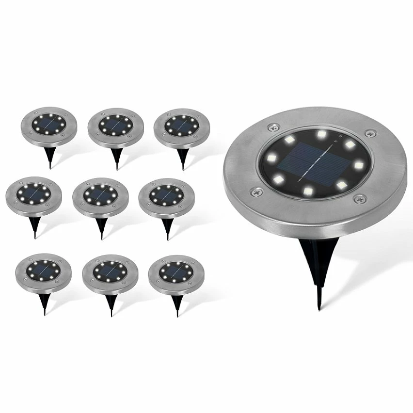 Meilleur prix 😀 IDMARKET Lot de 10 disques solaires à LED spots de jardin à planter 🧨 6 Meilleur prix 😀 IDMARKET Lot de 10 disques solaires à LED spots de jardin à planter 🧨 – Image 6