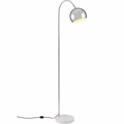 Promo 🎁 Altobuy OPERA - Lampadaire en Métal Argenté Base Marbre Blanc 🤩 -Optonica Soldes 3663738037518 3