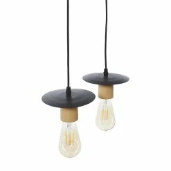 Remise 🌟 Altobuy MAGELAN - Suspension en Bois et Métal Noir 4 Ampoules 🔔 -Optonica Soldes 3663738037631 6