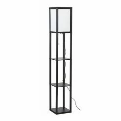 Remise 🛒 Altobuy AMELIE - Lampadaire avec 3 Etagères en Métal Noir ✨