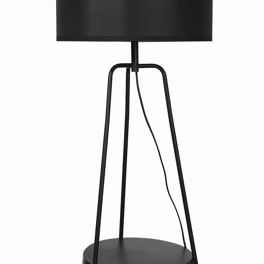 Nouveau 🎁 Altobuy CIRCLE - Lampadaire en Métal Noir 2 Etagères Abat-Jour en Tissu Noir 😉 5 Nouveau 🎁 Altobuy CIRCLE - Lampadaire en Métal Noir 2 Etagères Abat-Jour en Tissu Noir 😉 – Image 5