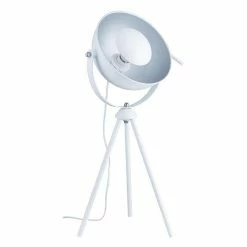 De gros 👍 Altobuy ASTRIDE - Lampe à Poser Trépied en Métal Blanc ⭐
