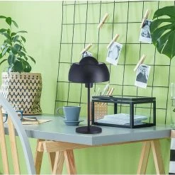 Budget 🧨 Altobuy SYMBOL - Lampe à Poser Pied et Abat-jour en Métal Noir 👏 -Optonica Soldes 3663738038454 2