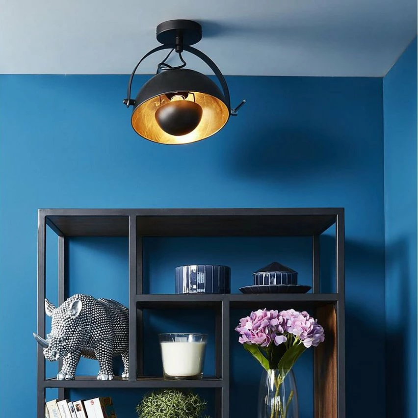 Acheter đ Altobuy SPENCER - Plafonnier en MĂ©tal Noir et DorĂ© đ 2 Acheter đ Altobuy SPENCER - Plafonnier en MĂ©tal Noir et DorĂ© đ â Image 2