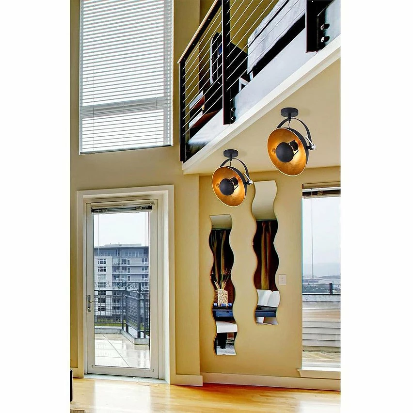 Acheter đ Altobuy SPENCER - Plafonnier en MĂ©tal Noir et DorĂ© đ 4 Acheter đ Altobuy SPENCER - Plafonnier en MĂ©tal Noir et DorĂ© đ â Image 4