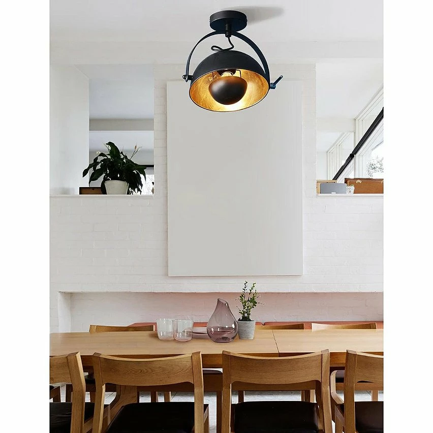 Acheter đ Altobuy SPENCER - Plafonnier en MĂ©tal Noir et DorĂ© đ 5 Acheter đ Altobuy SPENCER - Plafonnier en MĂ©tal Noir et DorĂ© đ â Image 5