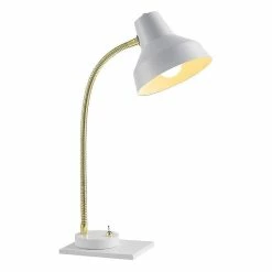 Offres ⌛ Altobuy LÉON - Lampe à Poser en Métal Noir et Bras Souple Doré 🧨 -Optonica Soldes 3663738038553 3