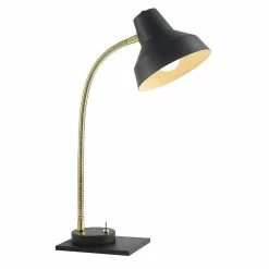 Offres ⌛ Altobuy LÉON - Lampe à Poser en Métal Noir et Bras Souple Doré 🧨 -Optonica Soldes 3663738038560 1