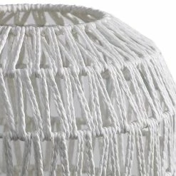 Remise 🥰 Altobuy KINDILL - Lampadaire en Métal Noir Abat-jour Aspect Rotin Blanc 🌟 -Optonica Soldes 3663738038669 5