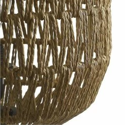 Remise 🥰 Altobuy KINDILL - Lampadaire en Métal Noir Abat-jour Aspect Rotin Blanc 🌟 -Optonica Soldes 3663738038676 5