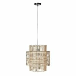 Acheter 🔥 Altobuy CALAMUS - Suspension Abat-jour en Rotin Naturel 👍