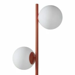 Promo ✔️ Altobuy BARTH - Lampadaire en Métal Noir Double Abat-jour en Verre 🌟 -Optonica Soldes 3663738038744 3