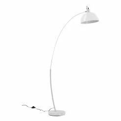 Bon marché 👍 Altobuy TANGUY - Lampadaire Arc en Métal et Abat-jour Blanc 🧨 -Optonica Soldes 3663738038874 1