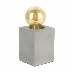 Le moins cher ⭐ The Home Deco Light Lampe à poser cubique finition ciment 9.5 x 9.5 x 13 cm ❤️